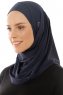 Micro Plain - Navy Blue One-Piece Hijab