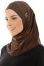 Micro Plain - Brown One-Piece Hijab