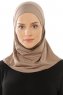 Micro Plain - Dark Taupe One-Piece Hijab