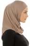 Micro Plain - Dark Taupe One-Piece Hijab