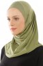 Micro Plain - Olive One-Piece Hijab