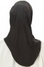 Micro Cross - Black One-Piece Hijab