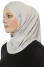Micro Cross - Light Grey One-Piece Hijab
