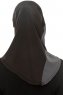 Esin - Black & Light Grey & Anthracite One-Piece Hijab