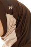 Esin - Brown & Light Taupe & Dark Taupe One-Piece Hijab