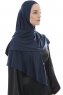 Ajda - Navy Blue Zipper Hijab