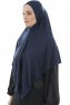 Ajda - Navy Blue Zipper Hijab