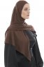 Ajda - Brown Zipper Hijab