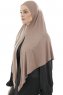 Ajda - Dark Taupe Zipper Hijab
