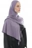 Ajda - Dark Purple Zipper Hijab