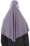 Ajda - Dark Purple Zipper Hijab