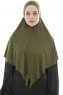 Ajda - Khaki Zipper Hijab