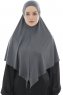 Ajda - Dark Grey Zipper Hijab