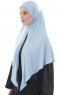 Ajda - Light Blue Zipper Hijab