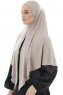 Ajda - Stone Grey Zipper Hijab