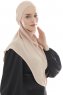 Ebrar - Beige Crepe Chiffon Al Amira Hijab