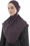 Ebrar - Purple Crepe Chiffon Al Amira Hijab