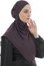 Ebrar - Purple Crepe Chiffon Al Amira Hijab