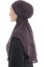 Ebrar - Purple Crepe Chiffon Al Amira Hijab