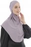 Ebrar - Stone Grey Crepe Chiffon Al Amira Hijab