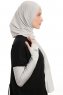 Azize - Light Grey Pro Scarf Sport Hijab Set