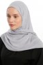 Eylem - Light Grey One Piece Chiffon Hijab