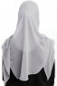 Eylem - Light Grey One Piece Chiffon Hijab