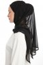 Sahar - Black One Piece Chiffon Hijab