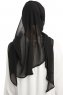 Sahar - Black One Piece Chiffon Hijab