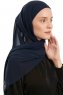 Sahar - Navy Blue One Piece Chiffon Hijab