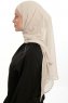 Sahar - Light Beige One Piece Chiffon Hijab