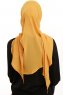 Sahar - Mustard One Piece Chiffon Hijab