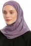Sahar - Dark Purple One Piece Chiffon Hijab