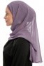 Sahar - Dark Purple One Piece Chiffon Hijab