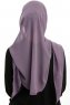 Sahar - Dark Purple One Piece Chiffon Hijab