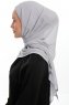 Sahar - Light Grey One Piece Chiffon Hijab