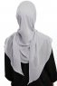Sahar - Light Grey One Piece Chiffon Hijab