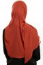 Sahar - Brick Red One Piece Chiffon Hijab