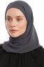 Sahar - Anthracite One Piece Chiffon Hijab