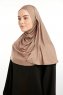 Feriha - Light Brown Viscose Turban Hijab