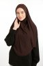 Bengi - Brown Micro Krep Turban Hijab