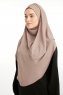 Bengi - Dark Taupe Micro Krep Turban Hijab