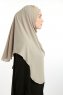 Bengi - Green Micro Krep Turban Hijab