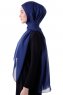 Hadise - Navy Blue Chiffon Hijab