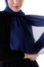 Hadise - Navy Blue Chiffon Hijab