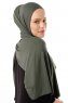 Neylan - Dark Khaki Basic Jersey Hijab
