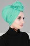 Amy - Turquoise Cotton Turban - Ayse Turban