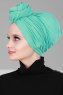 Amy - Turquoise Cotton Turban - Ayse Turban