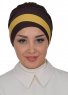 Elsa - Brown & Mustard Cotton Turban