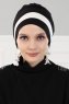 Elsa - Black & Creme Cotton Turban
